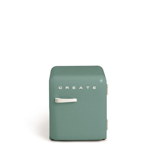 CREATE / RETRO FRIDGE 50 OFF WHITE/Kühlschrank in Salbeigrün, Griff Cremeweiß / 85W, Minibar, eine Regalfläche, Retro-Design, 50cm, zwei Ablagen, 48L Fassungsvermögen, energiesparend, 50x44x49,8cm CREATE / RETRO FRIDGE 50 OFF WHITE/Kühlschrank in Salbeigrün, Griff Cremeweiß / 85W, Minibar, eine Regalfläche, Retro-Design, 50cm, zwei Ablagen, 48L Fassungsvermögen, energiesparend, 50x44x49,8cm von CREATE