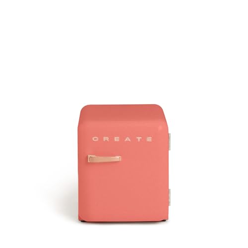 CREATE / RETRO FRIDGE 50 ROSE GOLD/Kühlschrank in Terrakotta, Griff Rosa-Gold / 85W, Minibar, eine Regalfläche, Retro-Design, 50cm, zwei Ablagen, 48L Fassungsvermögen, energiesparend, 50x44x49,8cm CREATE / RETRO FRIDGE 50 ROSE GOLD/Kühlschrank in Terrakotta, Griff Rosa-Gold / 85W, Minibar, eine Regalfläche, Retro-Design, 50cm, zwei Ablagen, 48L Fassungsvermögen, energiesparend, 50x44x49,8cm von CREATE