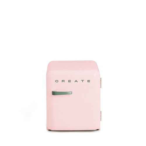 CREATE / RETRO FRIDGE 50 SAGE / Kühlschrank in Pastellrosa, Griff Salbeigrün / 85 W, Minibar, ein Einlegeboden, Retro-Design, 50 cm, zwei Ablagen, 48 L Fassungsvermögen, energiesparend, 50 x 44 x 49,8 CREATE / RETRO FRIDGE 50 SAGE / Kühlschrank in Pastellrosa, Griff Salbeigrün / 85 W, Minibar, ein Einlegeboden, Retro-Design, 50 cm, zwei Ablagen, 48 L Fassungsvermögen, energiesparend, 50 x 44 x 49,8 von CREATE