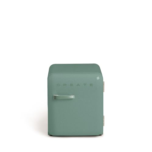 CREATE / RETRO FRIDGE 50 SAGE/Kühlschrank in Salbeigrün, Griff Salbeigrün / 85W, Minibar, eine Regalfläche, Retro-Design, 50cm, zwei Ablagen, 48L Fassungsvermögen, energiesparend, 50x44x49,8cm CREATE / RETRO FRIDGE 50 SAGE/Kühlschrank in Salbeigrün, Griff Salbeigrün / 85W, Minibar, eine Regalfläche, Retro-Design, 50cm, zwei Ablagen, 48L Fassungsvermögen, energiesparend, 50x44x49,8cm von CREATE