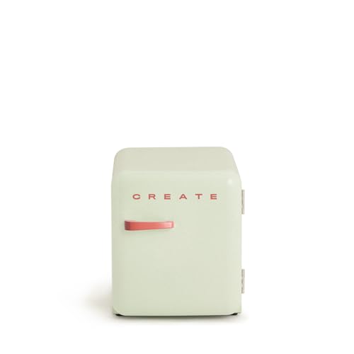 CREATE / RETRO FRIDGE 50 TERRACCOTA/Kühlschrank in Pastellgrün, Griff Terrakotta / 85W, Minibar, eine Regalfläche, 50cm, zwei Ablagen, 48L Fassungsvermögen, energiesparend, 50x44x49,8cm CREATE / RETRO FRIDGE 50 TERRACCOTA/Kühlschrank in Pastellgrün, Griff Terrakotta / 85W, Minibar, eine Regalfläche, 50cm, zwei Ablagen, 48L Fassungsvermögen, energiesparend, 50x44x49,8cm von CREATE