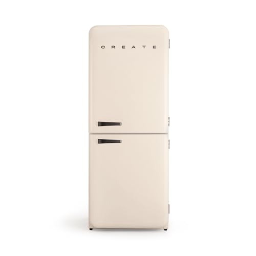 CREATE / RETRO FRIDGE FRIDGE COMBI 185 BLACK/Kombi-Kühlschrank mit Gefrierfach 401L in Cremeweiß, Griff Schwarz / 190W, No Frost System, 3 Ablagen, 2 Schubladen, Temperaturregler, 70x65x185 cm CREATE / RETRO FRIDGE FRIDGE COMBI 185 BLACK/Kombi-Kühlschrank mit Gefrierfach 401L in Cremeweiß, Griff Schwarz / 190W, No Frost System, 3 Ablagen, 2 Schubladen, Temperaturregler, 70x65x185 cm von CREATE