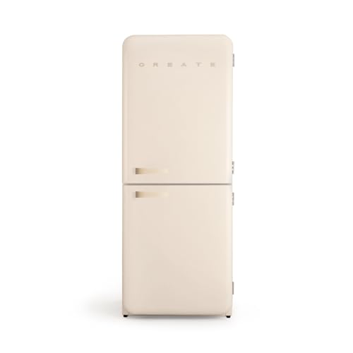 CREATE / RETRO FRIDGE FRIDGE COMBI 185 SAND/Kombi-Kühlschrank mit Gefrierfach 401L in Cremeweiß, Griff Sand / 190W, No Frost System, 3 Ablagen, 2 Schubladen, Temperaturregler, 70x65x185 cm CREATE / RETRO FRIDGE FRIDGE COMBI 185 SAND/Kombi-Kühlschrank mit Gefrierfach 401L in Cremeweiß, Griff Sand / 190W, No Frost System, 3 Ablagen, 2 Schubladen, Temperaturregler, 70x65x185 cm von CREATE