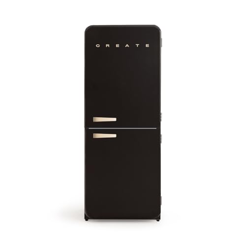 CREATE / RETRO FRIDGE FRIDGE COMBI 185 SAND/Kombi-Kühlschrank mit Gefrierfach 401L in Schwarz, Griff Sand / 190W, No Frost System, 3 Ablagen, 2 Schubladen, Temperaturregler, 70x65x185 cm CREATE / RETRO FRIDGE FRIDGE COMBI 185 SAND/Kombi-Kühlschrank mit Gefrierfach 401L in Schwarz, Griff Sand / 190W, No Frost System, 3 Ablagen, 2 Schubladen, Temperaturregler, 70x65x185 cm von CREATE
