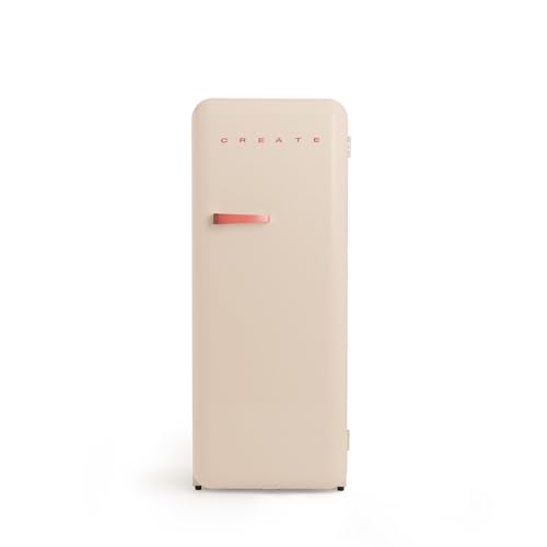 CREATE / RETRO FRIDGE 150 TERRACOTA/Kühlschrank mit Gefrierfach 281L in Sand, Griff Terrakotta / 102W, niedriger Energieverbrauch, 150cm, 3 Ablagen, Temperaturregelung,60x60x150cm CREATE / RETRO FRIDGE 150 TERRACOTA/Kühlschrank mit Gefrierfach 281L in Sand, Griff Terrakotta / 102W, niedriger Energieverbrauch, 150cm, 3 Ablagen, Temperaturregelung,60x60x150cm von CREATE