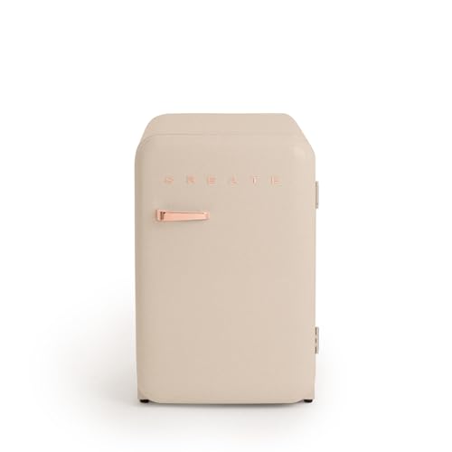 CREATE / RETRO FRIDGE 83.5 ROSE GOLD/Kühlschrank in Sand, Griff Rosa-Gold / 98W, niedriger Verbrauch, 2 Ablagen, Temperaturregler, Flaschenhalter, 56x54x84cm CREATE / RETRO FRIDGE 83.5 ROSE GOLD/Kühlschrank in Sand, Griff Rosa-Gold / 98W, niedriger Verbrauch, 2 Ablagen, Temperaturregler, Flaschenhalter, 56x54x84cm von CREATE