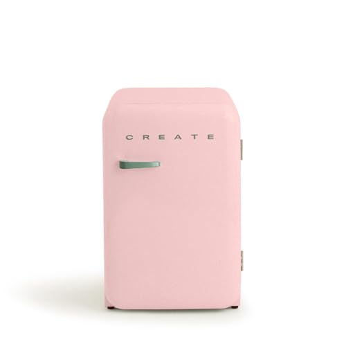 CREATE / RETRO FRIDGE 83.5 SAGE/Kühlschrank in Pastellrosa, Griff Salbeigrün / 98W, niedriger Verbrauch, 2 Ablagen, Temperaturregler, Flaschenhalter, 56x54x84cm CREATE / RETRO FRIDGE 83.5 SAGE/Kühlschrank in Pastellrosa, Griff Salbeigrün / 98W, niedriger Verbrauch, 2 Ablagen, Temperaturregler, Flaschenhalter, 56x54x84cm von CREATE