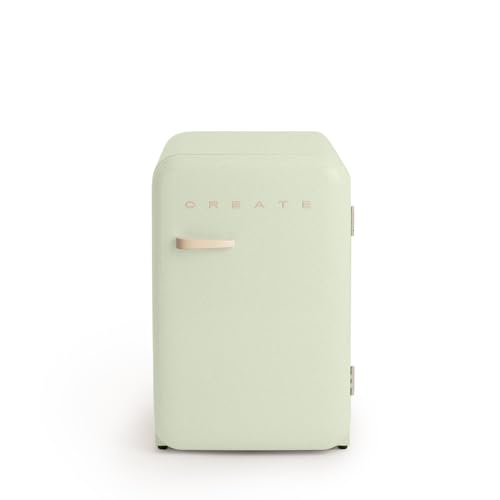 CREATE / RETRO FRIDGE 83.5 SAND/Kühlschrank in Pastellgrün, Griff Sand / 98W, niedriger Verbrauch, 2 Ablagen, Temperaturregler, Flaschenhalter, 56x54x84cm CREATE / RETRO FRIDGE 83.5 SAND/Kühlschrank in Pastellgrün, Griff Sand / 98W, niedriger Verbrauch, 2 Ablagen, Temperaturregler, Flaschenhalter, 56x54x84cm von CREATE