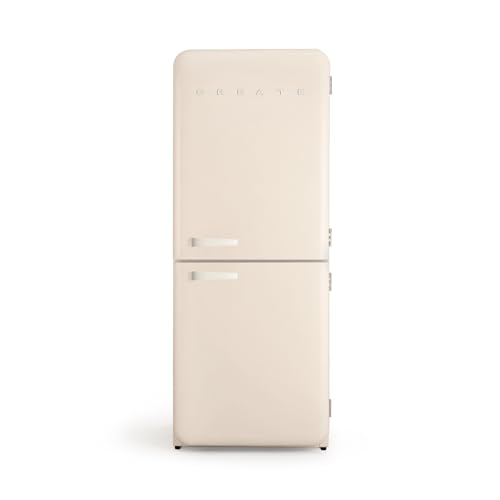 CREATE / RETRO FRIDGE FRIDGE COMBI 185 OFF WHITE/Kombi-Kühlschrank mit Gefrierfach 401L in Cremeweiß, Griff Cremeweiß / 190W, No Frost System, 3 Ablagen, 2 Schubladen, 70x65x185 cm CREATE / RETRO FRIDGE FRIDGE COMBI 185 OFF WHITE/Kombi-Kühlschrank mit Gefrierfach 401L in Cremeweiß, Griff Cremeweiß / 190W, No Frost System, 3 Ablagen, 2 Schubladen, 70x65x185 cm von CREATE