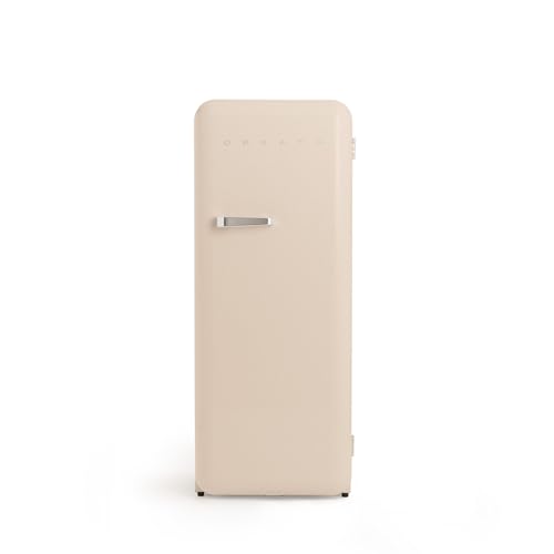 CREATE / RETRO FRIDGE 150 SILVER/Kühlschrank mit Gefrierfach 281L in Sand, Griff Silber / 102W, niedriger Energieverbrauch, 150cm, 3 Ablagen, Temperaturregelung,60x60x150cm CREATE / RETRO FRIDGE 150 SILVER/Kühlschrank mit Gefrierfach 281L in Sand, Griff Silber / 102W, niedriger Energieverbrauch, 150cm, 3 Ablagen, Temperaturregelung,60x60x150cm von CREATE