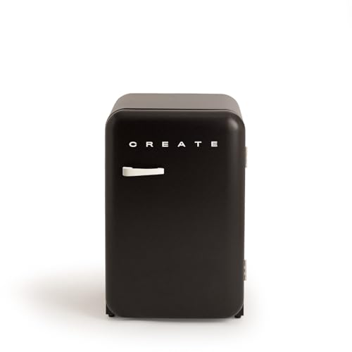 CREATE Retro Fridge 83.5 Off Kühlschrank, schwarz, Griff gebrochenes Weiß, 98 W, energiesparend, 2 Regale, Temperaturregler, Weinregal, 56 x 54 x 84 cm CREATE Retro Fridge 83.5 Off Kühlschrank, schwarz, Griff gebrochenes Weiß, 98 W, energiesparend, 2 Regale, Temperaturregler, Weinregal, 56 x 54 x 84 cm von CREATE
