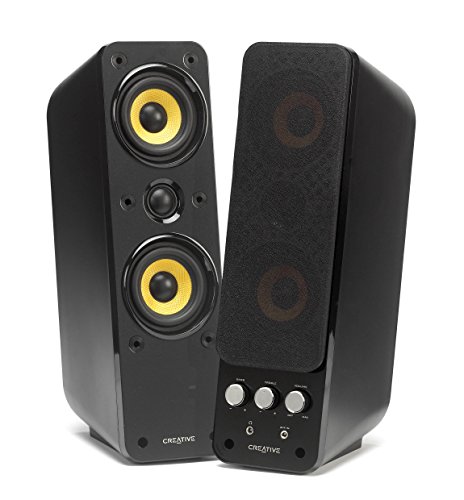 Creative GigaWorks T40 Series II - 2.0 Lautsprechersystem (Hi-Fi, Stereo/AUX-IN, Line-IN/16W RMS) schwarz von CREATIVE