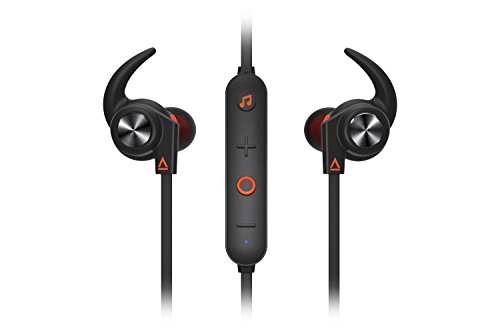 Creative Outlier ONE Plus Bluetooth 4.2 Drahtloser in-Ear-Kopfhörer mit intgriertem MP3 Player, IPX4 schweißresistent, bis zu 10 Stunden Akkulaufzeit und Tangle-Free-Kabel (schwarz) von CREATIVE