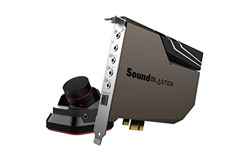 Creative Sound Blaster AE-7 — Hochauflösende PCI-e-DAC/Verstärker-Soundkarte mit diskretem Xamp-Kopfhörer-Biverstärker und grau/schwarzem Audiosteuermodul von CREATIVE