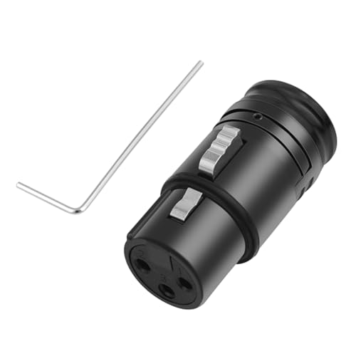 CRGANGZY Female 3 Pin Compact XLR -Mikrofon -Audio -Lötadapteranschluss mit Schraubenschlüssel (weiblich) von CRGANGZY