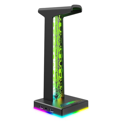 CRGANGZY Kopfhörerhalter, 10 Lichteffekte, Headset-Ausstellungsständer, platzsparender Kopfhörer-Ausstellungsständer for Tischbedarf CRGANGZY Kopfhörerhalter, 10 Lichteffekte, Headset-Ausstellungsständer, platzsparender Kopfhörer-Ausstellungsständer for Tischbedarf von CRGANGZY
