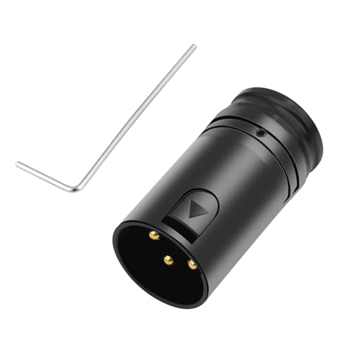 CRGANGZY Male 3 Pin Compact XLR -Mikrofon -Audio -Lötadapteranschluss mit Schraubenschlüssel (männlich) von CRGANGZY