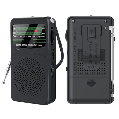 CRGANGZY Tragbares AM/FM/SW -Radio -Batterie -Radio mit LED -Taschenlampen -Taschenradio mit Kopfhörerbuch for Camping im Freien und Notfallgeschenke for Senioren ältere Menschen CRGANGZY Tragbares AM/FM/SW -Radio -Batterie -Radio mit LED -Taschenlampen -Taschenradio mit Kopfhörerbuch for Camping im Freien und Notfallgeschenke for Senioren ältere Menschen von CRGANGZY