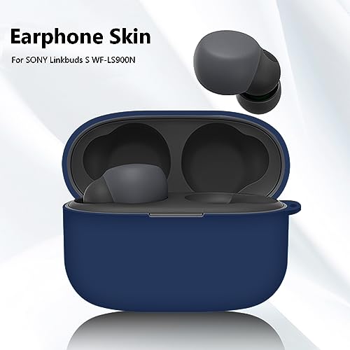 CRGANGZY Weiche, stoßfeste Kopfhörer-Hülle, staubdicht, for Linkbuds S WF-LS900N kabellose Kopfhörer-Abdeckung, Schutzzubehör (blau) von CRGANGZY