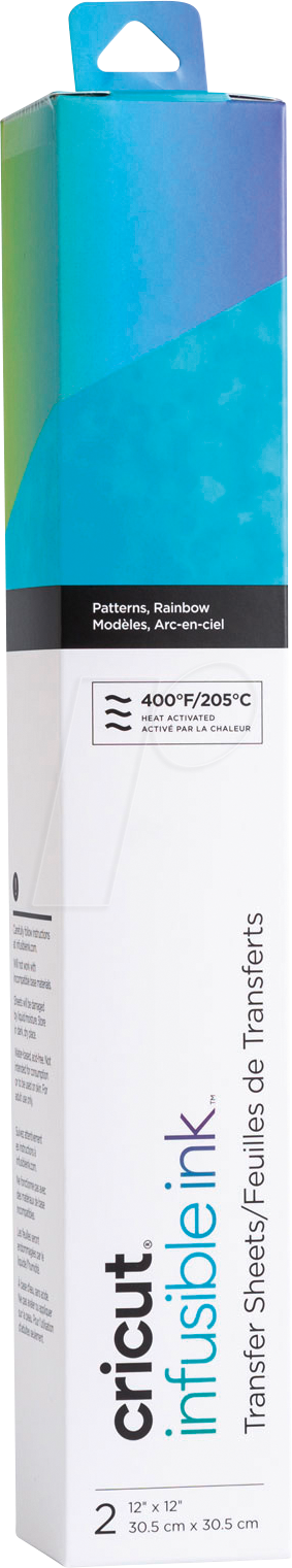 CRICUT 2006777 - Transferbogen, Infusible Ink, 305 mm x 305 mm, rainbow von CRICUT