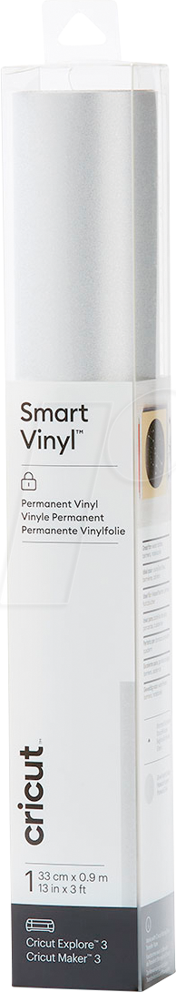 CRICUT 2008617 - Vinylfolie, Permanent, 330 mm x 910 mm, shimmer silver von CRICUT