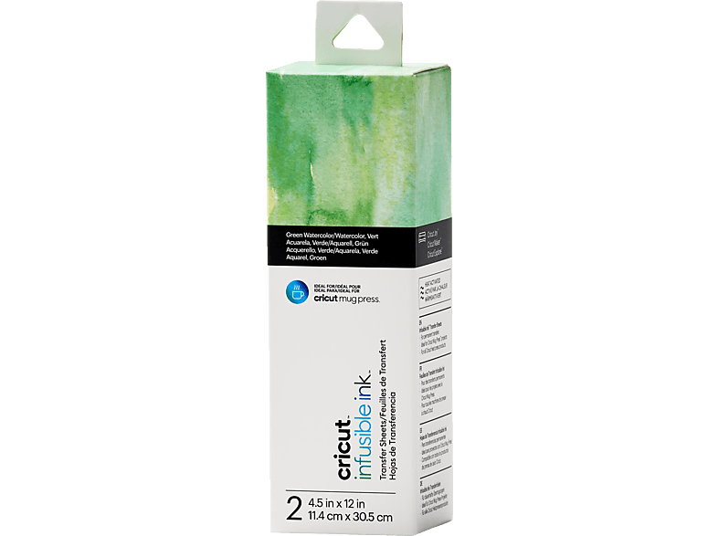 CRICUT Joy Transfer Sheets 2-pack Cricut Infusible Ink Green Watercolor von CRICUT