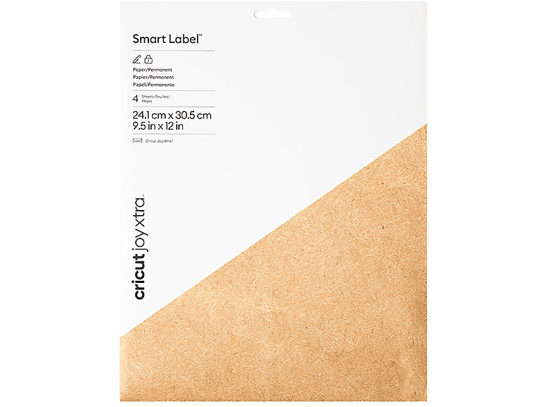 CRICUT Smart Kraft Labels 24.1 x 30.5cm - 4 Bögen Label Papier Brown von CRICUT