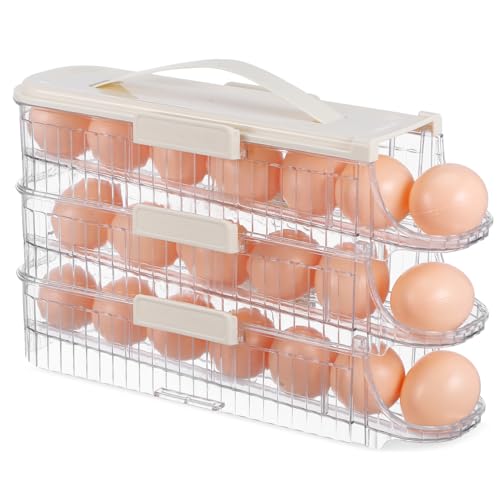 CRILSTYLEO Eieraufbewahrungsbox Rollender Eierhalter Eierablage Eierbehälter Eierspender Eierkühlschrank Eieraufbewahrungsorganisator Eierhalter Für Tür von CRILSTYLEO
