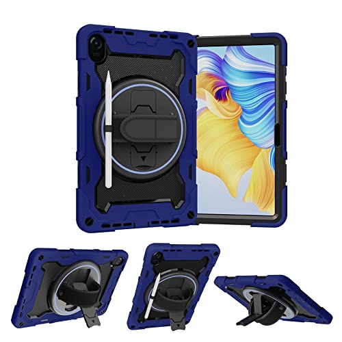 Tablet-Schutzhülle für Kinder für Huawei Honor Tablet 8 (12 Zoll), elastische Halterung mit mehreren Winkeln und um 360° verstellbarer, drehbarer Handschlaufe, bruchsicher, sturzsicher, Schultergurt von CRODY