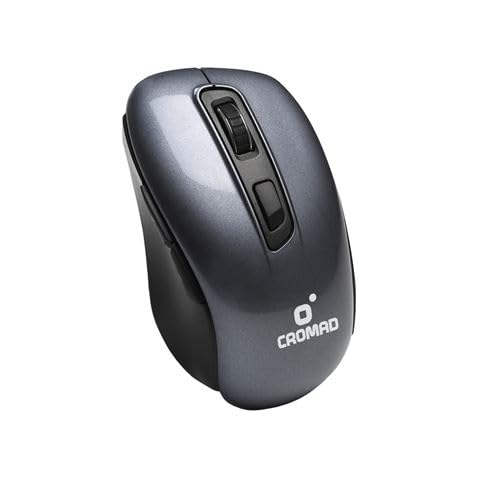Cromad Kabellose Maus – bis zu 10 Meter Reichweite, inklusive Mini-USB-Empfänger, maximale Akkulaufzeit bis zu 12 Monate – 3 Tasten zugänglich von CROMAD
