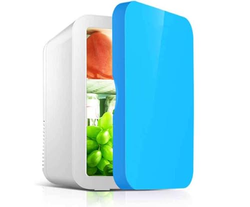 CROMMA Mini-Kühlschrank, tragbar, stumm, für die Hautpflege, Getränke, Familie, Büro und Auto, Blau, 8 l von CROMMA