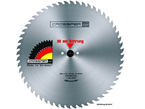 GESCHRÄNKT Hartmetall Kreissägeblatt | Schneidet Massivholz, Brennholz, Hartholz | Sägeblatt für Tisch- und Handkreissägen | CROSSFER (Ø600 x 35 (Z56)) von CROSSFER GmbH