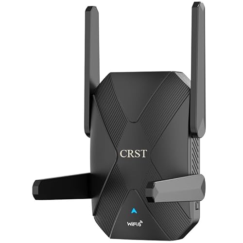CRST WiFi 6 WLAN Verstärker WLAN Repeater AX1500 Dualband 1201Mbit/s 5GHz & 300Mbit/s 2.4GHz, WiFi Extender mit Gigabit Port, Internet Verstärker Kompatibel zu Allen WLAN Routern, ZD-L76 CRST WiFi 6 WLAN Verstärker WLAN Repeater AX1500 Dualband 1201Mbit/s 5GHz & 300Mbit/s 2.4GHz, WiFi Extender mit Gigabit Port, Internet Verstärker Kompatibel zu Allen WLAN Routern, ZD-L76 von CRST