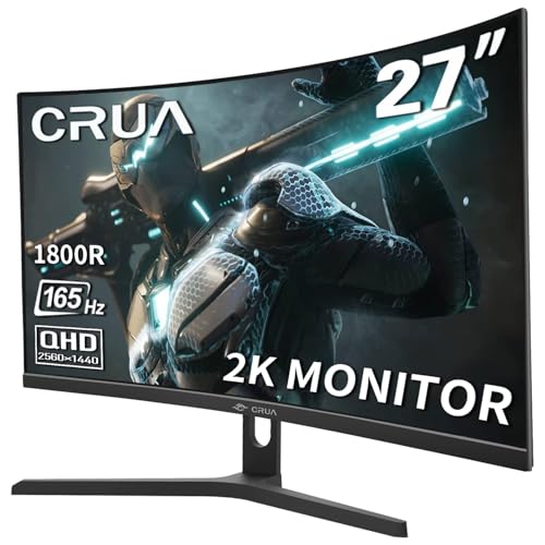 CRUA Curved Gaming-Monitor (2K 165HZ., 27 Zoll) von CRUA