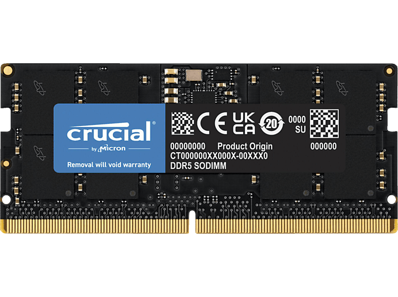 CRUCIAL CT16G48C40S5 CL40 (16Gbit) PC Arbeitsspeicher 16 GB DDR5 von CRUCIAL