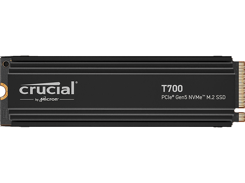 CRUCIAL T700 mit Heatsink PCIe Gen5 NVMe Festplatte, 1 TB SSD M.2 via PCIe, intern von CRUCIAL