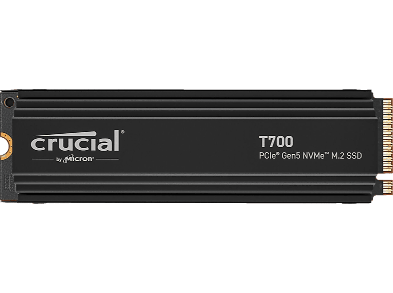 CRUCIAL T700 mit heatsink PCIe Gen5 NVMe M.2 Festplatte, 4 TB SSD via NVMe, intern von CRUCIAL