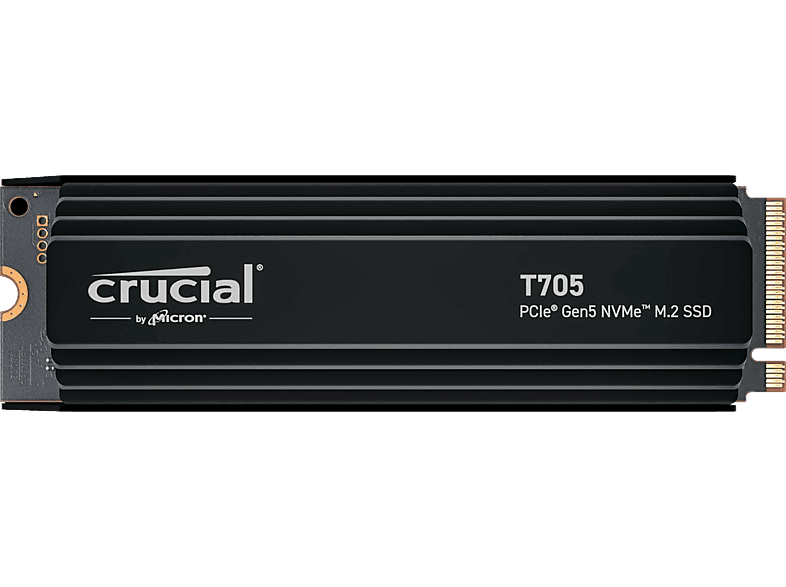 CRUCIAL T705 PCIe Gen5 NVMe Festplatte mit Heatsink, 4 TB SSD M.2, intern CRUCIAL T705 PCIe Gen5 NVMe Festplatte mit Heatsink, 4 TB SSD M.2, intern von CRUCIAL