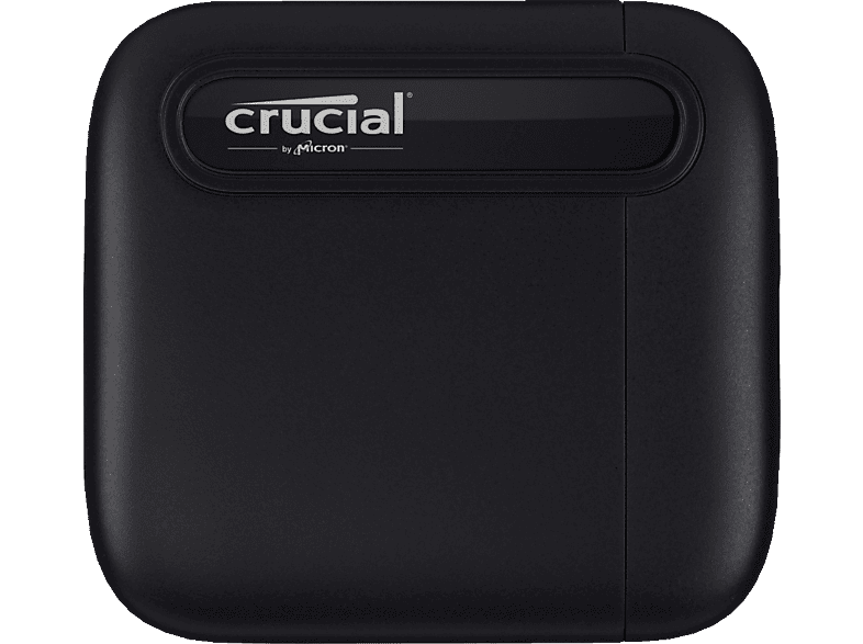 CRUCIAL portable X6 USB 3.1 Gen 2 Typ-C (10 GB/s) Festplatte, 1 TB SSD, extern, Schwarz von CRUCIAL