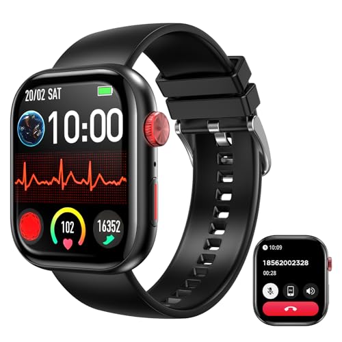 CRVMSM Smartwatch Damen Herren, 2.01'' HD Großbildschirm Fitness Tracker, With Telefonfunktion, 120+ Sportmodi Fitnessuhr/Schrittzähler/Pulsuhr/Schlaftracker, IP68 Wasserdicht Sportuhr für Android&iOS von CRVMSM