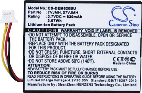 CS Cameron Sino Raid-Controller-Akku 3.7V 830 mAh ersetzt Original-Akku (Original) 070K80, 07VJMH, 7 von CS Cameron Sino