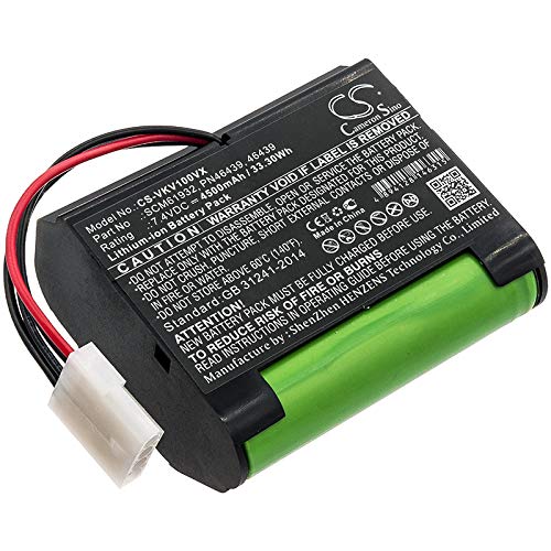 Cameron Sino NEUErsatz Akku Fit fürVorwerk Kobold VR100, Kobold VX100(4500mAh / 33.30Wh) von Cameron Sino