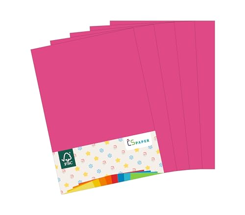 MADE IN EU 10 Blatt Bastelkarton PINK A4 210 g/m² CS Paper - Bastelpapier, Fotokarton, Tonpapier zum Basteln, Falten und Zeichnen im Format DIN A4. Farbkarton für den Heim- & Bürobedarf von CS Webkontor