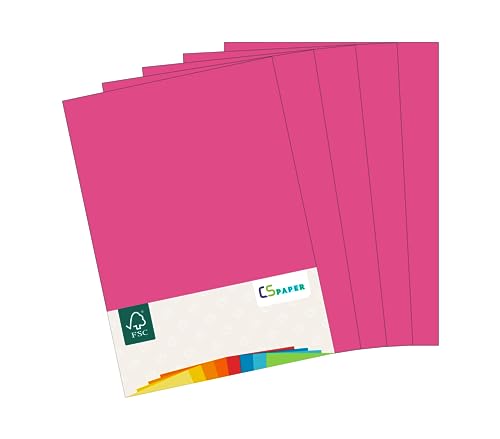 MADE IN EU 20 Blatt farbiges Papier FLAMINGO (Pink) A4 80 g/m² CS Paper - Druckerpapier, Kopierpapier, Universalpapier zum Drucken, Basteln & Falten im Format DIN A4. Papier für den Heim- & Bürobedarf von CS Webkontor