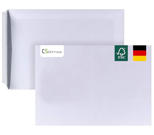 MADE IN GERMANY 10 Briefumschläge C5 haftklebend ohne Fenster CS Webkontor - Umschläge aus 90 g/m² Kraftpapier - C5 Umschlag in weiß für Briefe, Geschäftspost, tägliche Korrespondenz, Mailings usw. von CS Webkontor