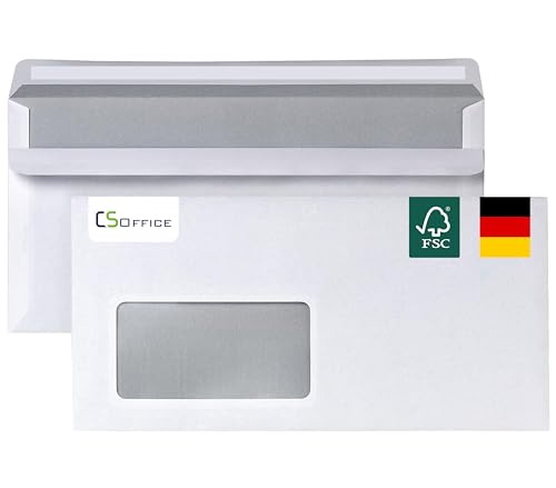 MADE IN GERMANY 100 Briefumschläge DIN Lang haftklebend mit Fenster CS Webkontor - Umschläge aus 75 g/m² Kraftpapier - DIN Lang Umschlag in weiß für Briefe, Geschäftspost, tägliche Korrespondenz usw MADE IN GERMANY 100 Briefumschläge DIN Lang haftklebend mit Fenster CS Webkontor - Umschläge aus 75 g/m² Kraftpapier - DIN Lang Umschlag in weiß für Briefe, Geschäftspost, tägliche Korrespondenz usw von CS Webkontor