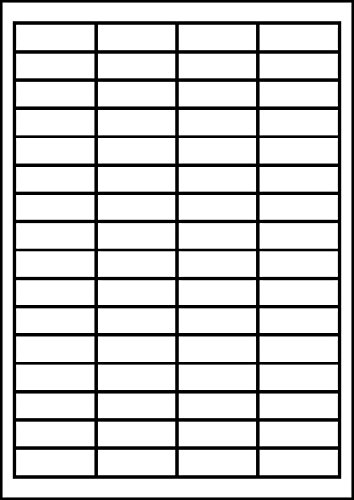 MADE IN GERMANY 320 Etiketten selbstklebend 48,3 x 16,9 mm weiß permanent klebend auf Bogen A4 (5 Bögen x 64 Etik.) CS Label – Universaletiketten zum Beschriften und Bedrucken von CS Webkontor
