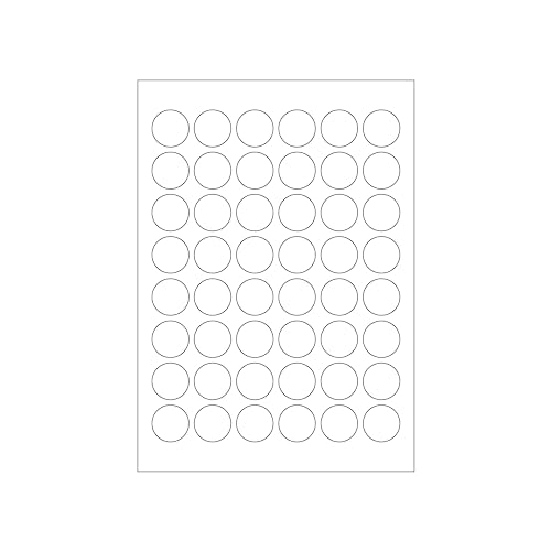 MADE IN GERMANY 4.800 Etiketten selbstklebend 28 mm rund weiß permanent klebend auf Bogen A4 (100 Bögen x 48 Etik.) CS Label – Universaletiketten zum Beschriften und Bedrucken. von CS Webkontor