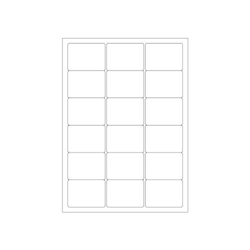 MADE IN GERMANY 90 Etiketten mit abger. Ecken selbstklebend 63,5 x 46,6 mm weiß permanent klebend auf Bogen A4 (5 Bögen x 18 Etik.) CS Label – Universaletiketten zum Beschriften und Bedrucken. von CS Webkontor