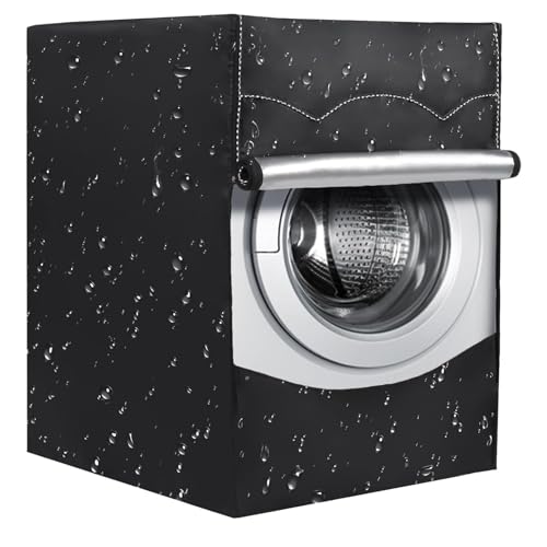 Waschmaschine Abdeckung, 420D Oxford Wasserdicht Staubdicht Schmutzabweisend UV-Beständig Deckel Schutzhülle Reißverschluss, vollautomatische Top Frontlader Wäschetrockner (Black,60x50x85cm) von CSARPECT